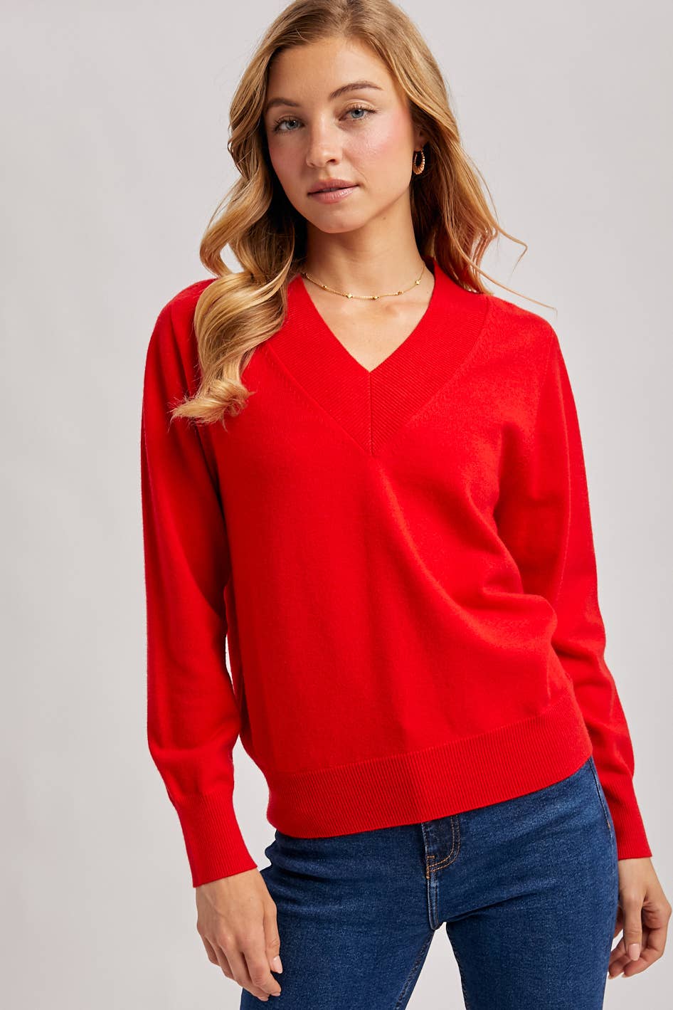 Radiant Red Lightweight Sweater