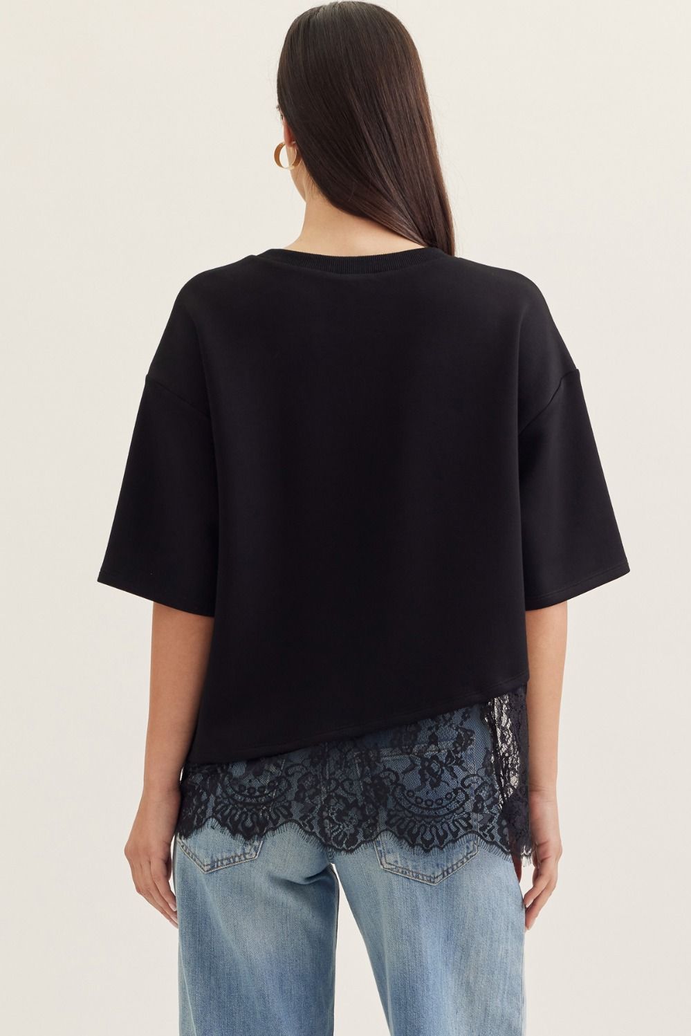 Midnight Elegance Lace Top