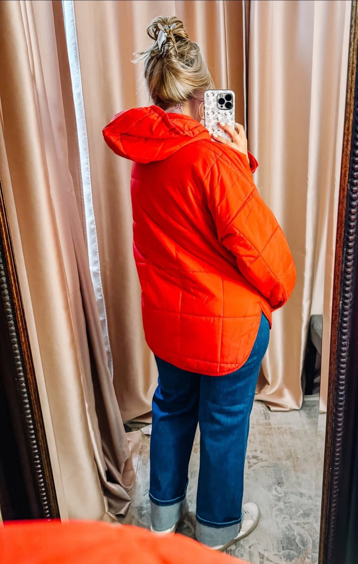 Peyton Puffer Pullover - Red