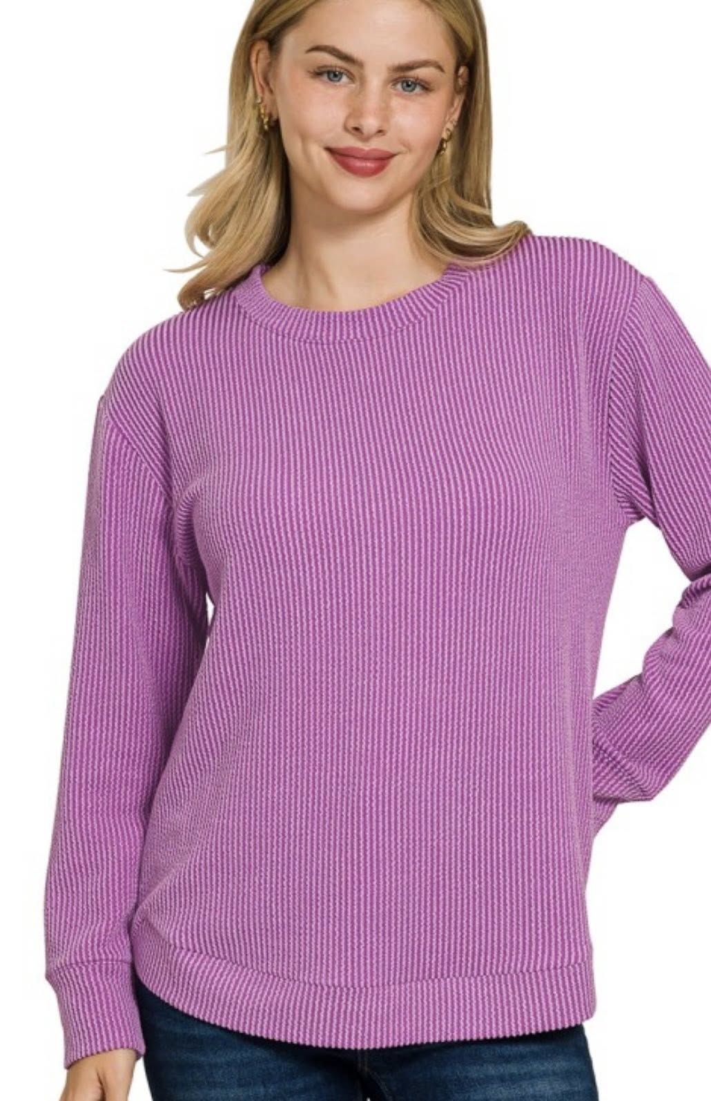 Golden Hour Rib Top - 4 Color Options