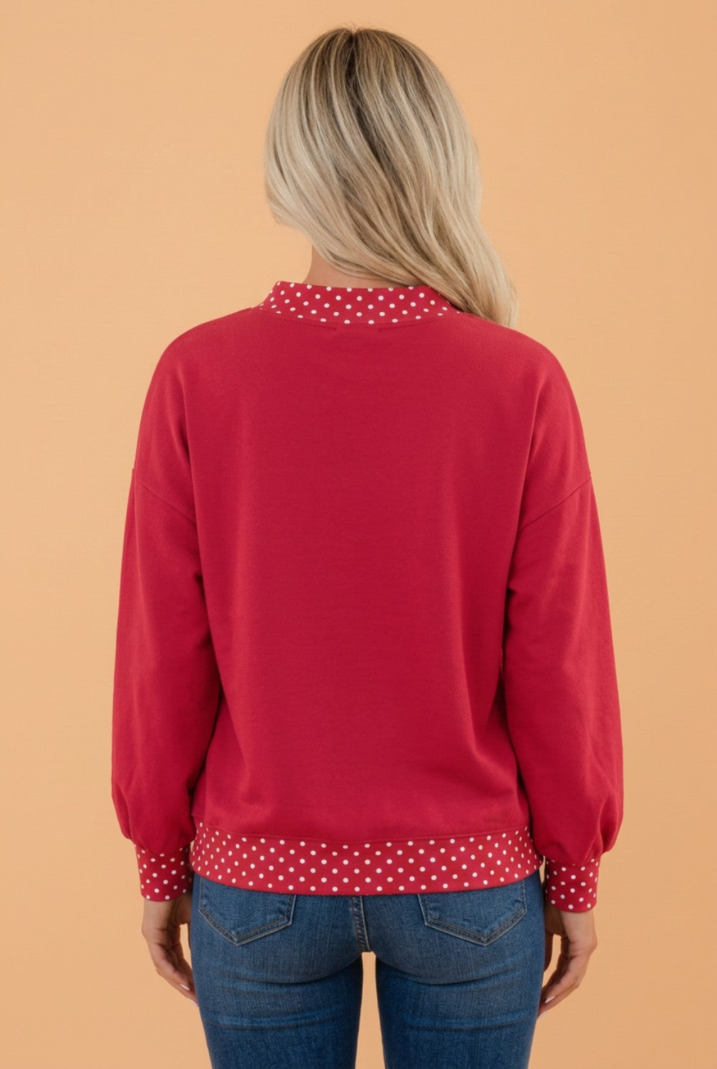 Pretty in Polka Dots Sweatshirt – Red