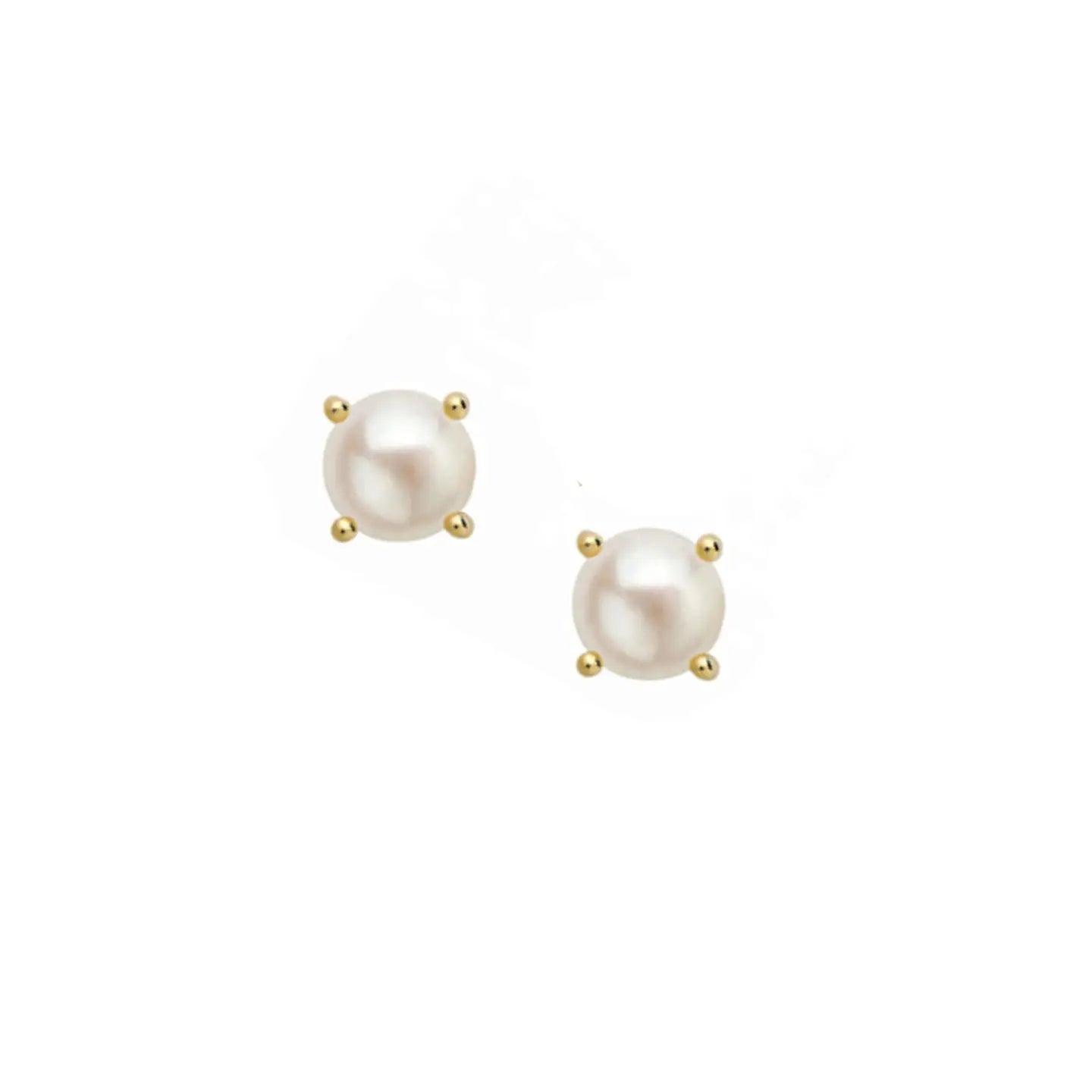 Shine Bright Mini Pearl Stud Earrings in Gold - Natalie Wood