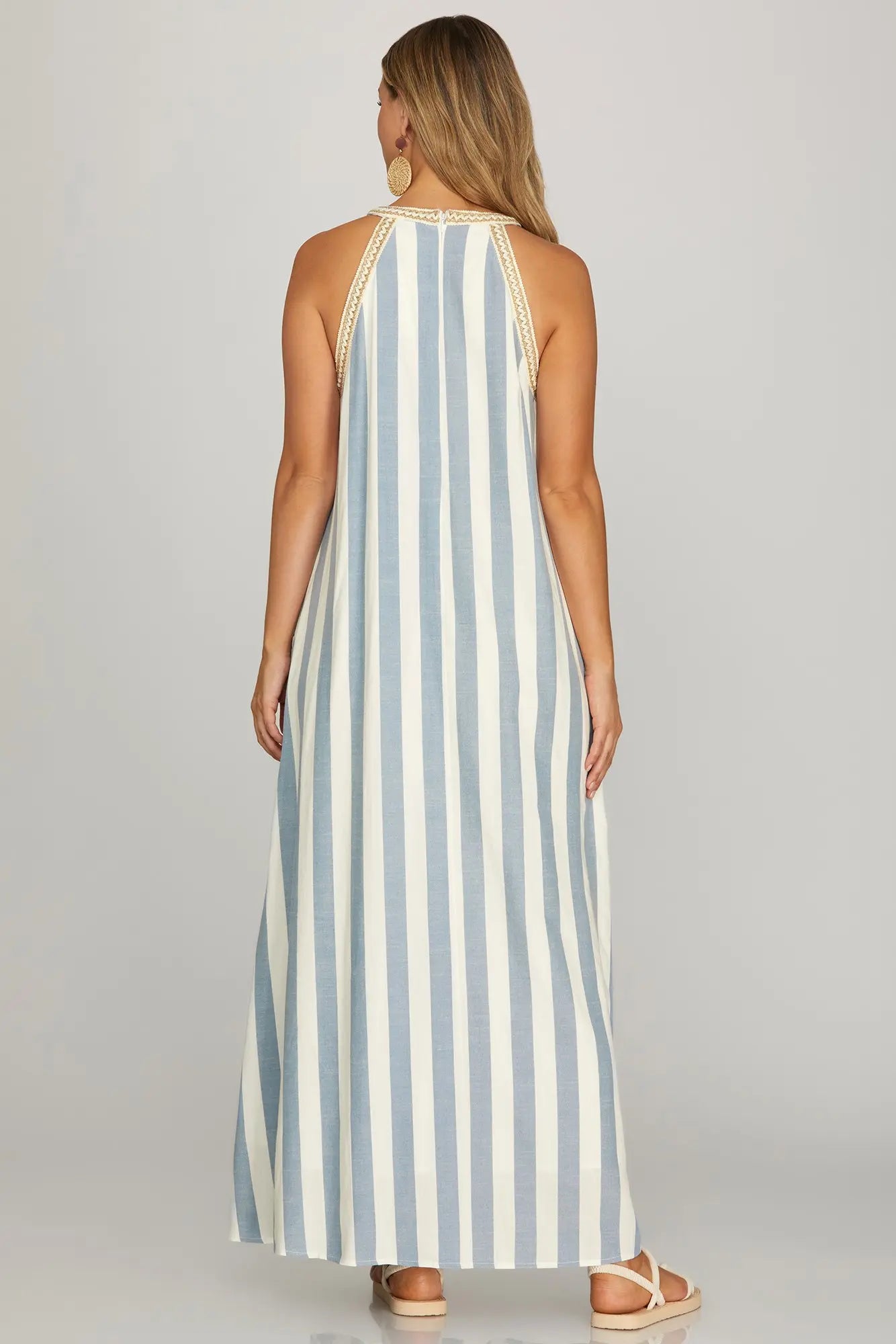 Seaside Serenity Striped Maxi Dress