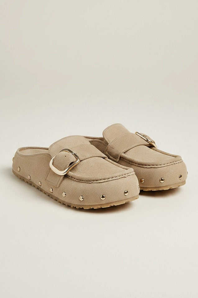 Londres Flat Clog – Bone