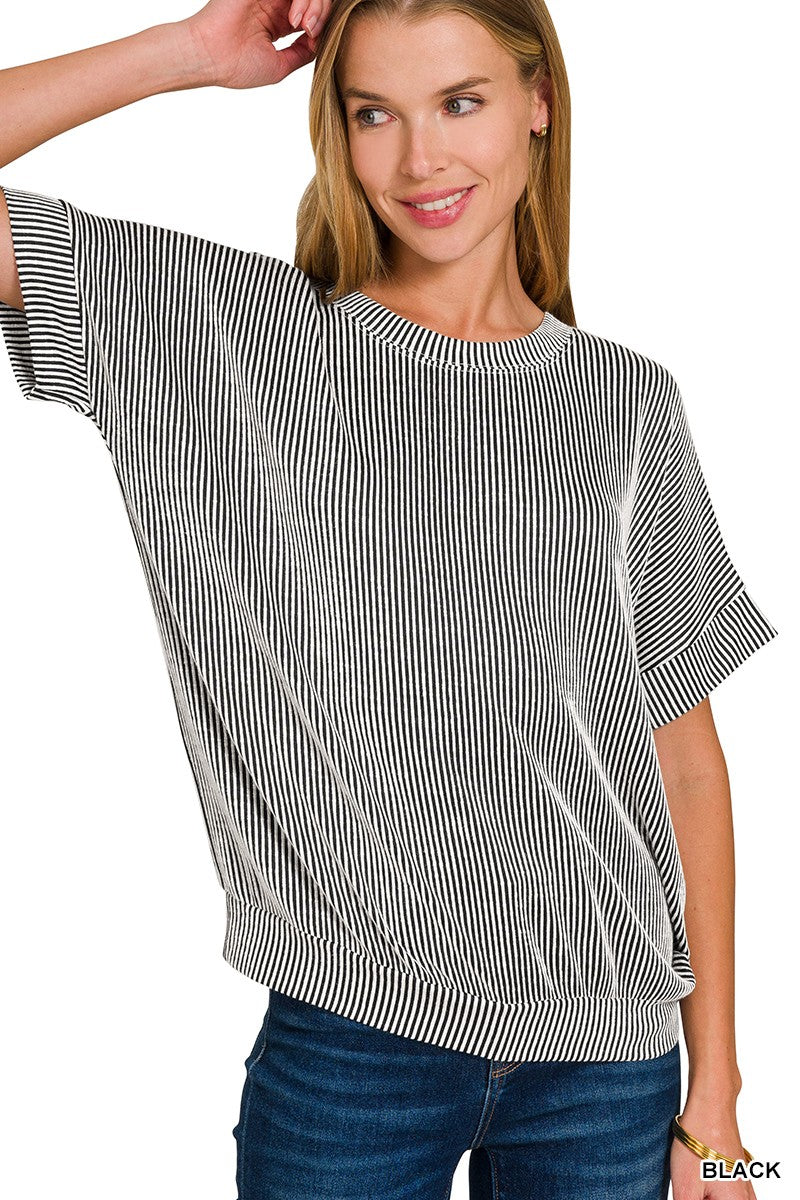 Soft Line Top - Black