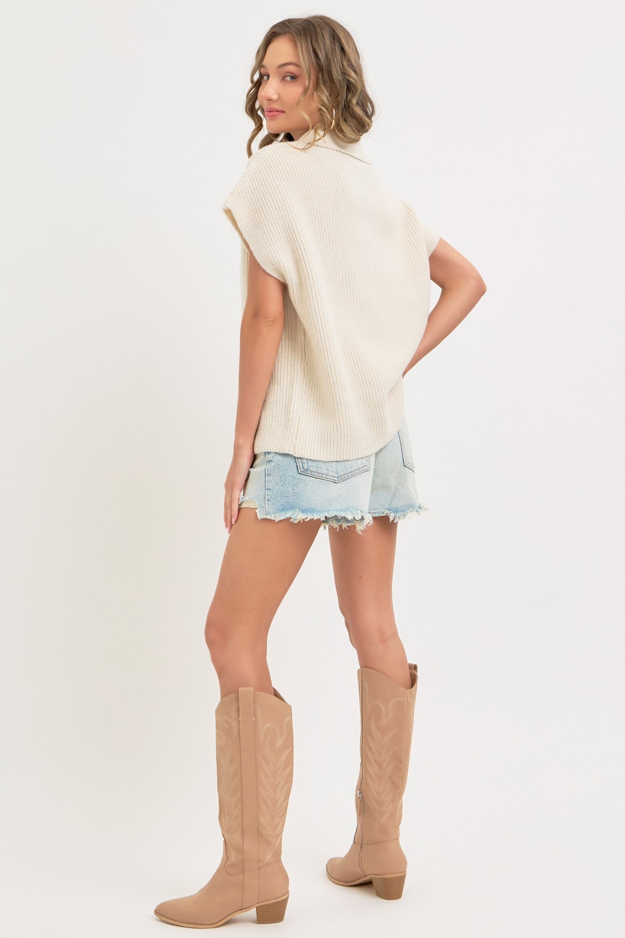 The Easygoing Knit Top - Cream