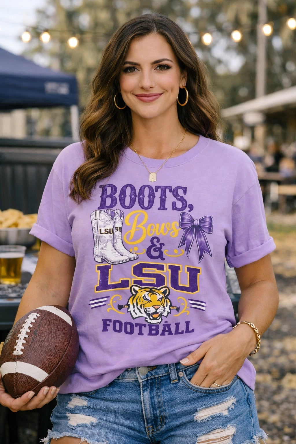 Boots, Bows & LSU Tee