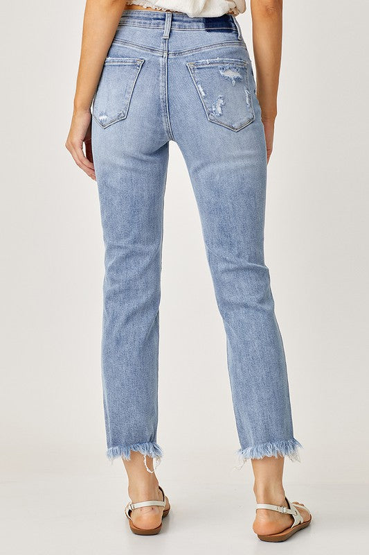 Risen High Waist Straight Jean