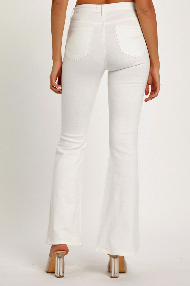 White Mid Rise Jean By Risen