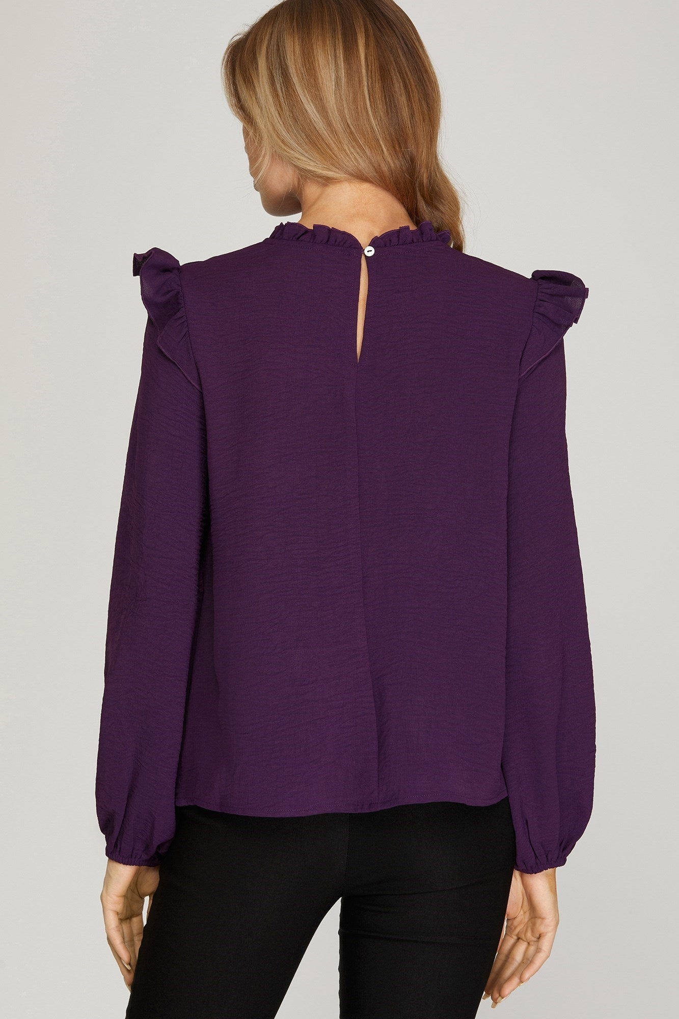 Eggplant Woven Top