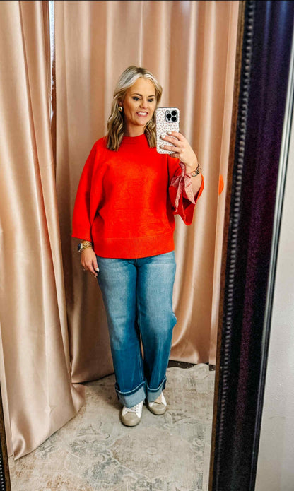 Scarlet Glow Sweater - Red
