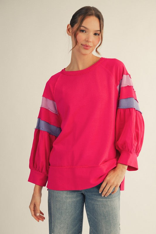 Color Pop Raglan Sweatshirt