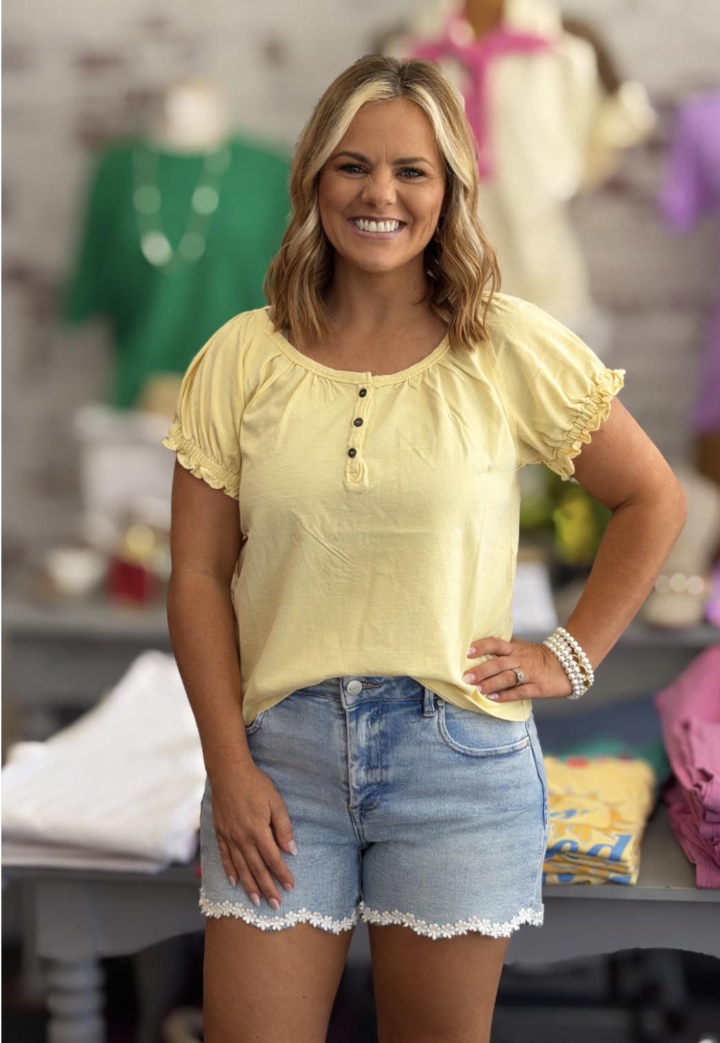 Sunny Days Henley Top