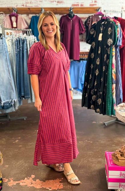 Falling Into Plum Dress