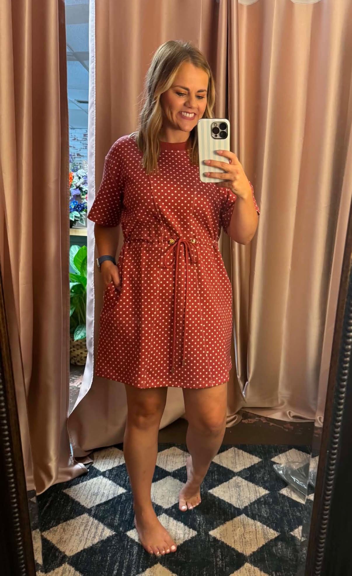 Terracotta Dot & Go Dress