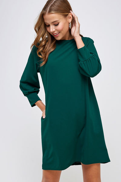 Just Be You Dress - Hunter Green