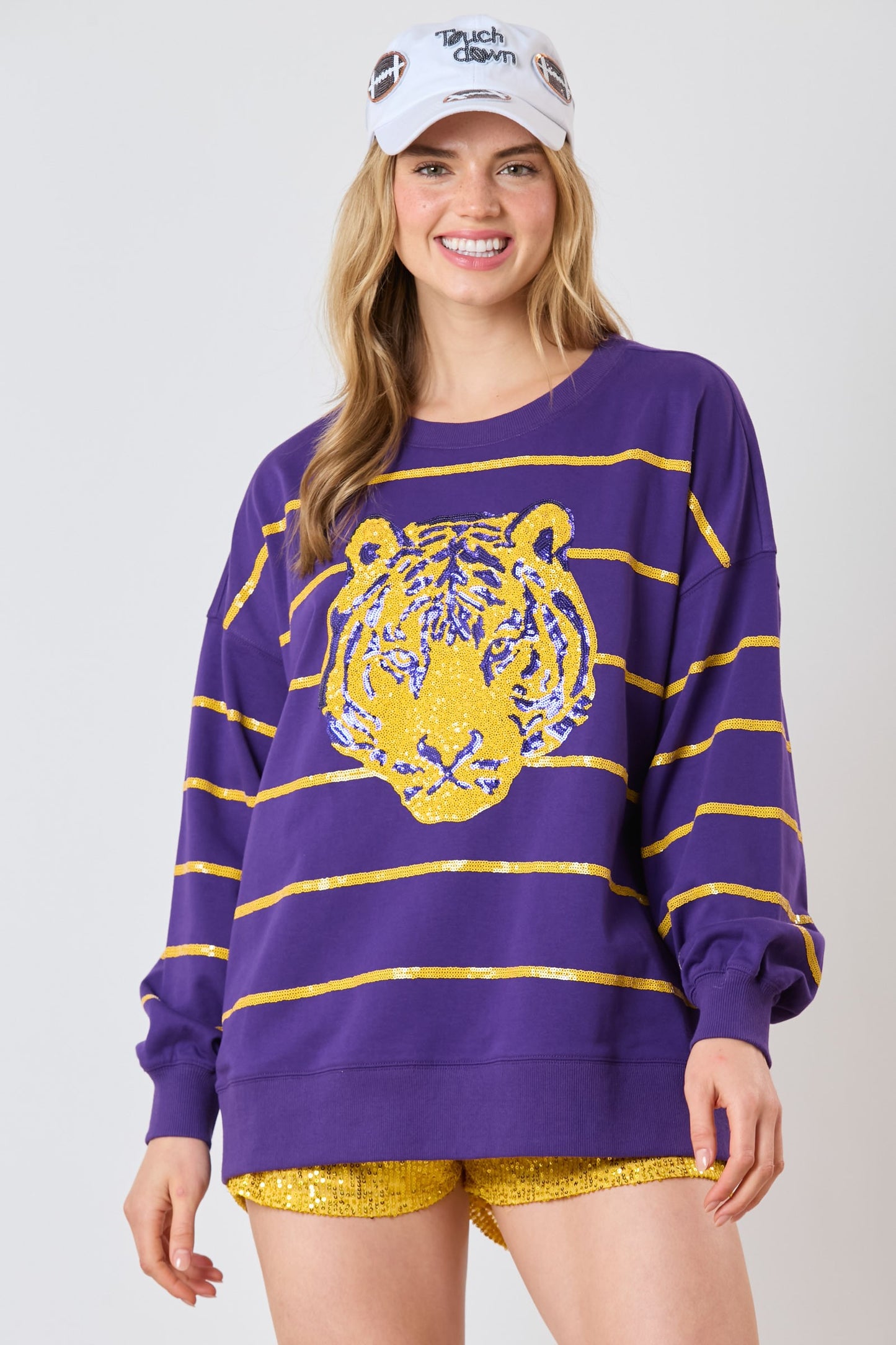 Sequin Tiger Long Sleeve Top