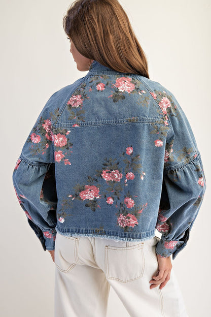 Denim Blossom Jacket