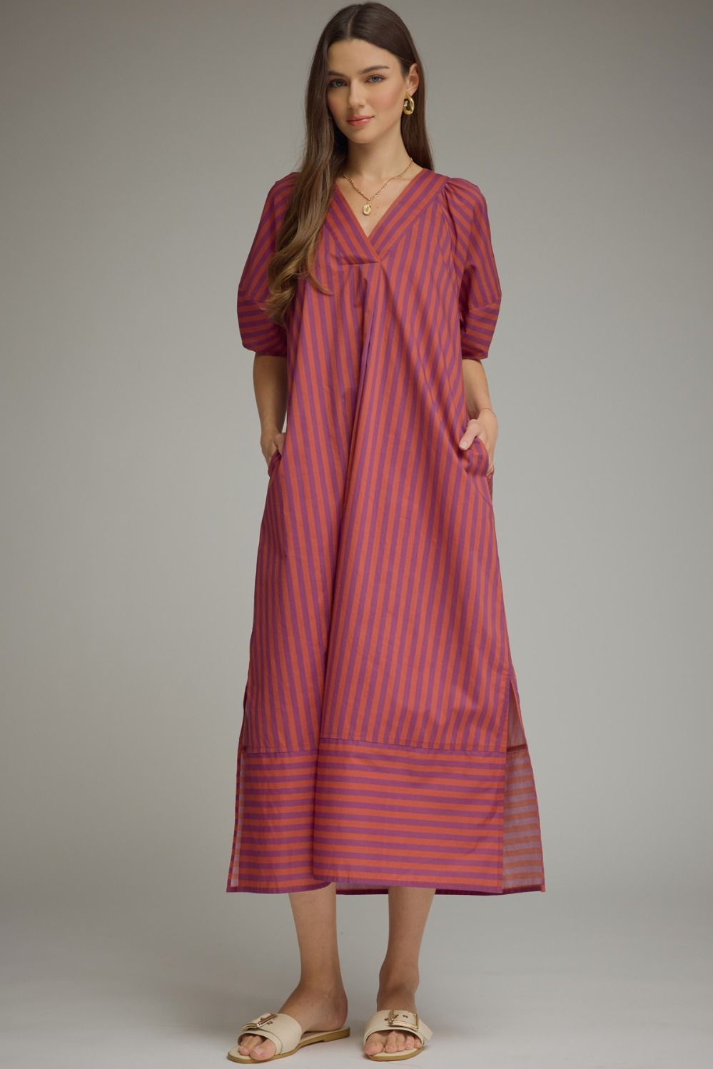 Falling Into Plum Dress