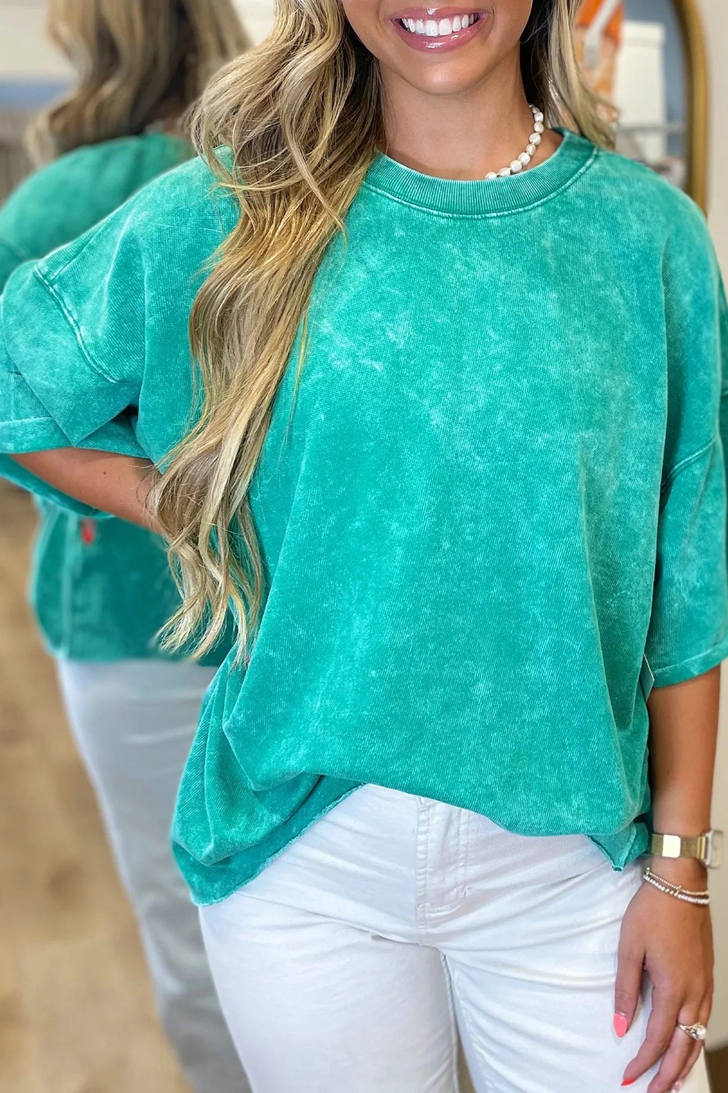 Mint Green Mineral Washed Tee