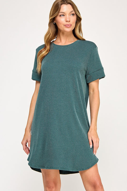 Easy Like Teal Shift Dress