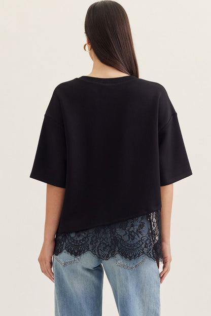 Midnight Elegance Lace Top