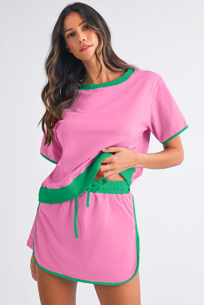 Pink Rush Lounge Skirt Set