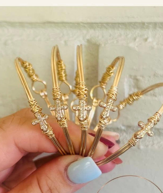 Rhinestone Cross Bracelet - RCB