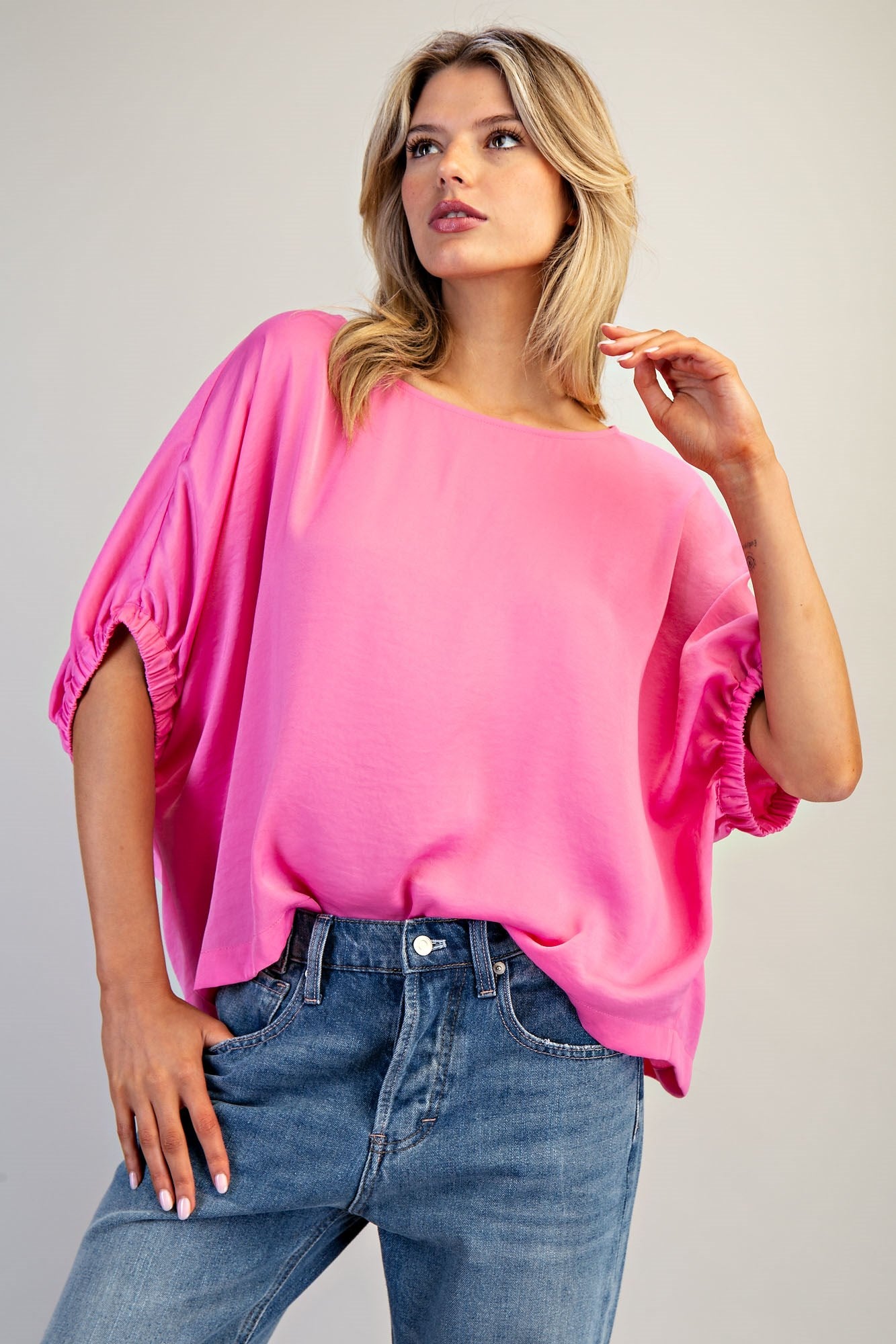 Blushing Breeze Dolman Top
