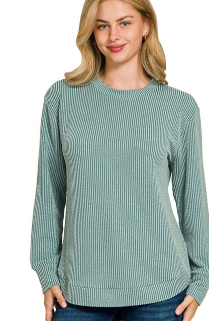 Golden Hour Rib Top - 4 Color Options