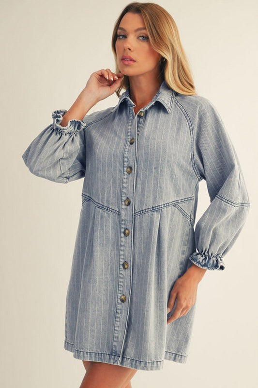 Main Street Mood Denim Dress