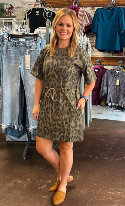 Wild Olive Drawstring Dress