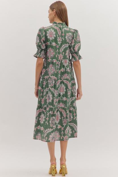 Floral Whispers Midi Dress