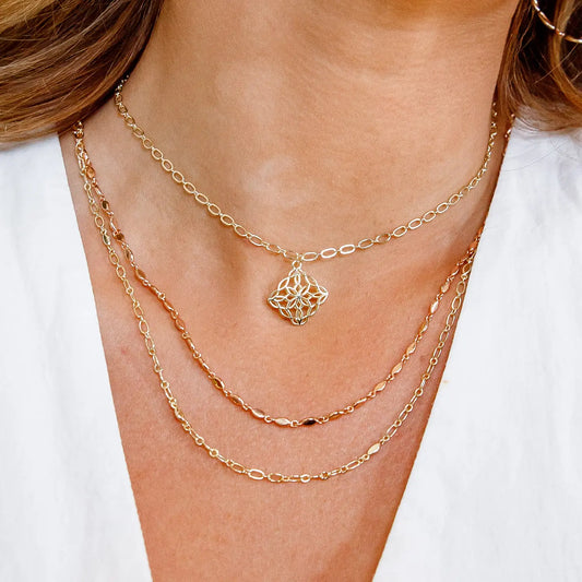 Bloom Drop Necklace in Gold - Natalie Wood