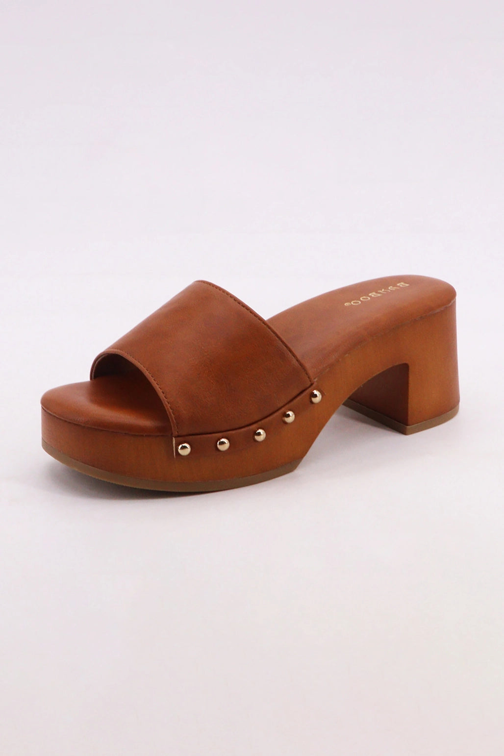 Chestnut Chunky Platform Mule