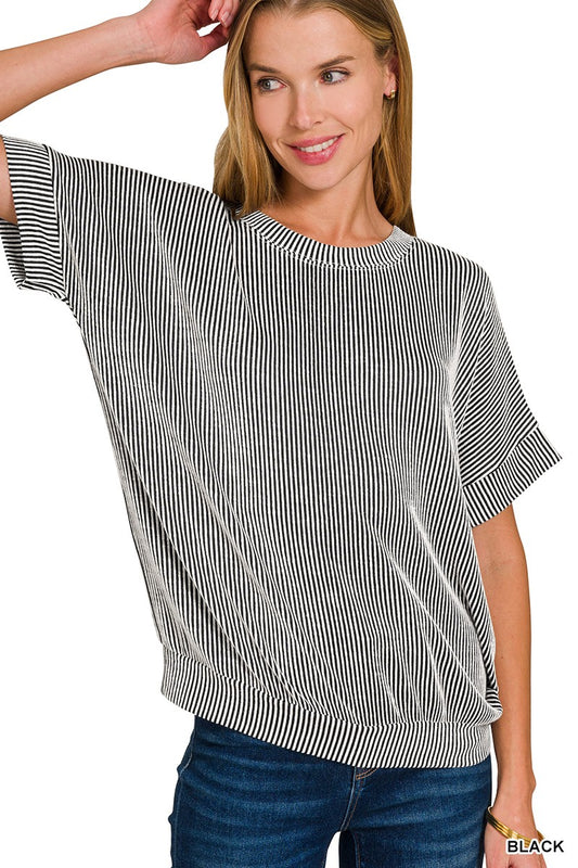 Soft Line Top - Black