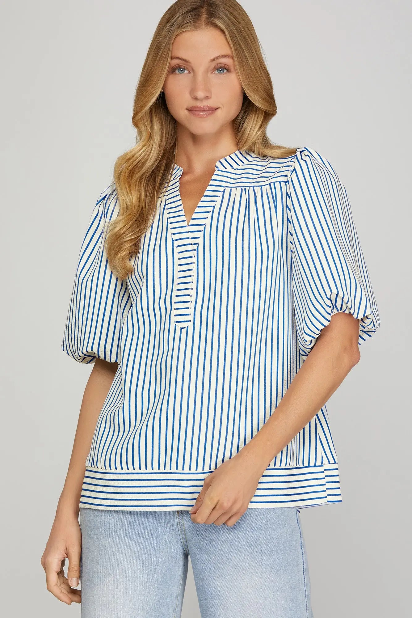 Winter Frost Stripe Top
