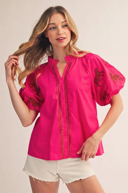 Wild Grace Embroidered Top