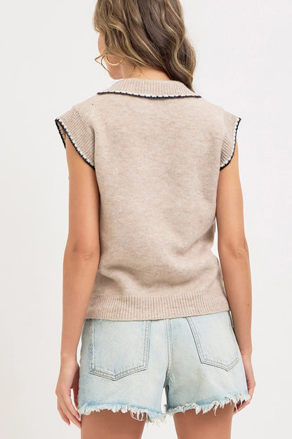 The Harper Contrast Knit Top
