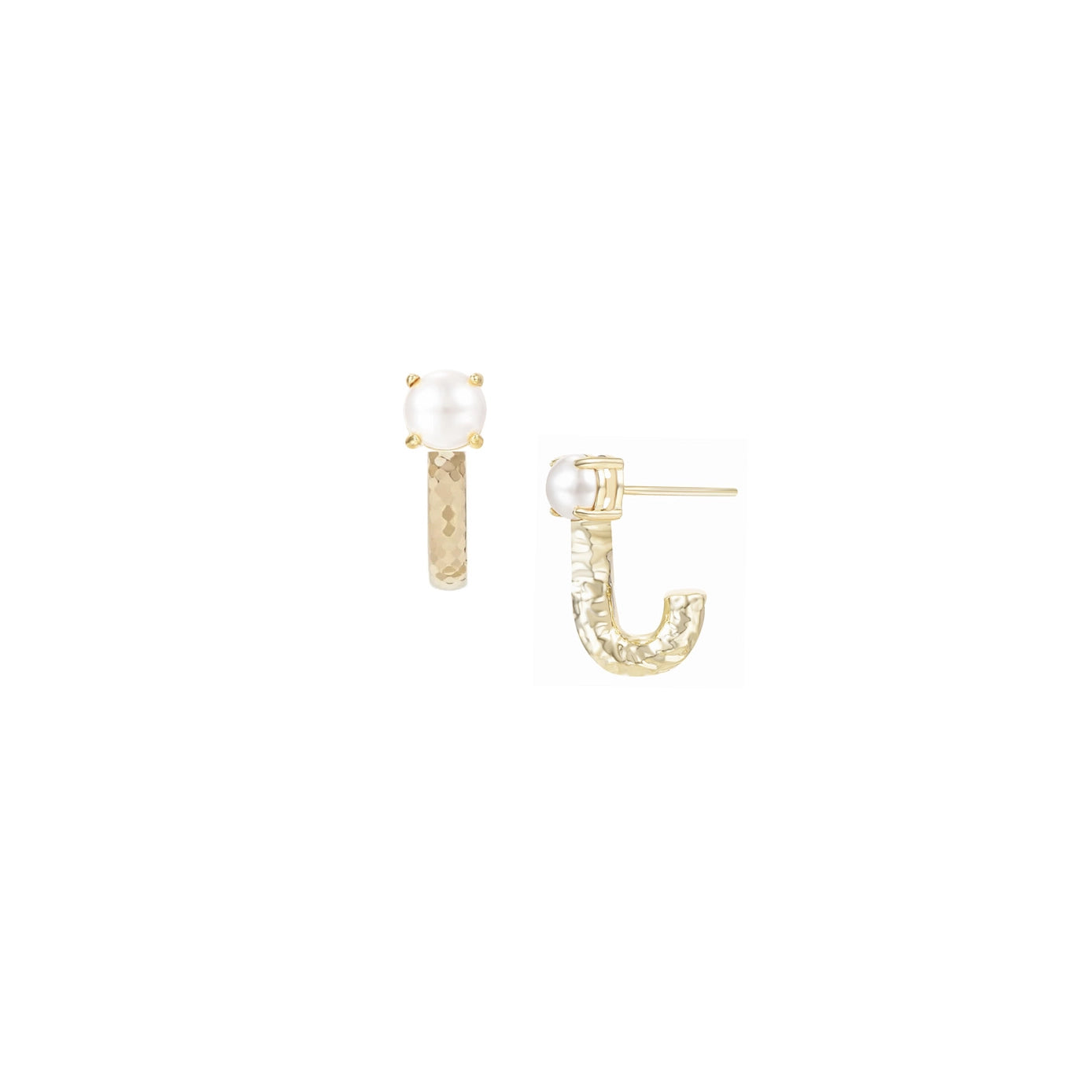 Solaris Mini Stud Earrings in Pearl
