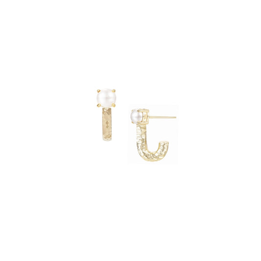 Solaris Mini Stud Earrings in Pearl