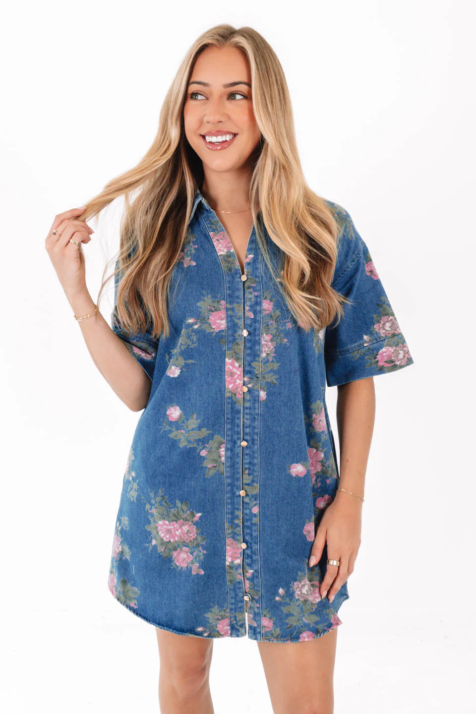 Denim Bloom Dress