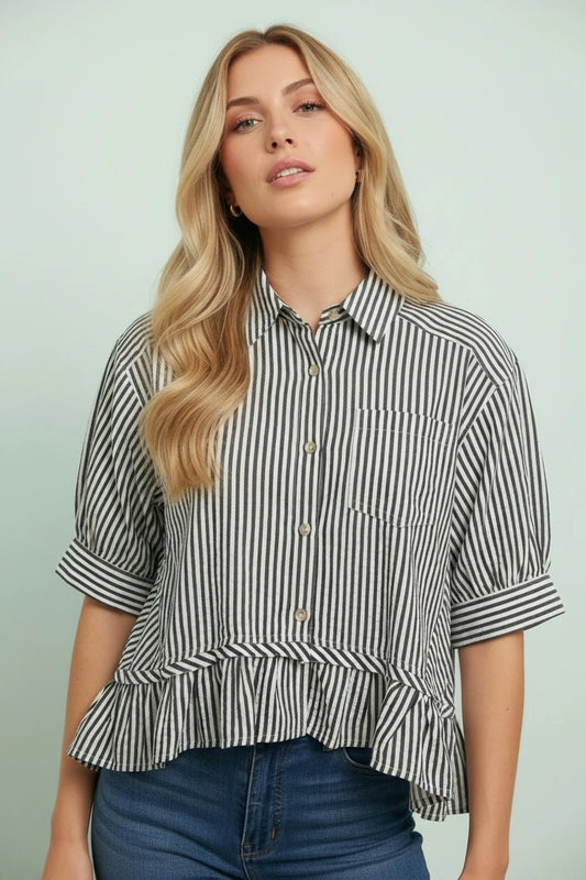 Pretty in Pinstripes Top