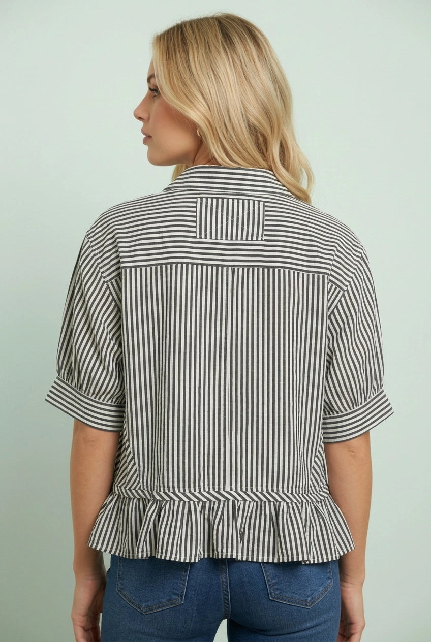 Pretty in Pinstripes Top