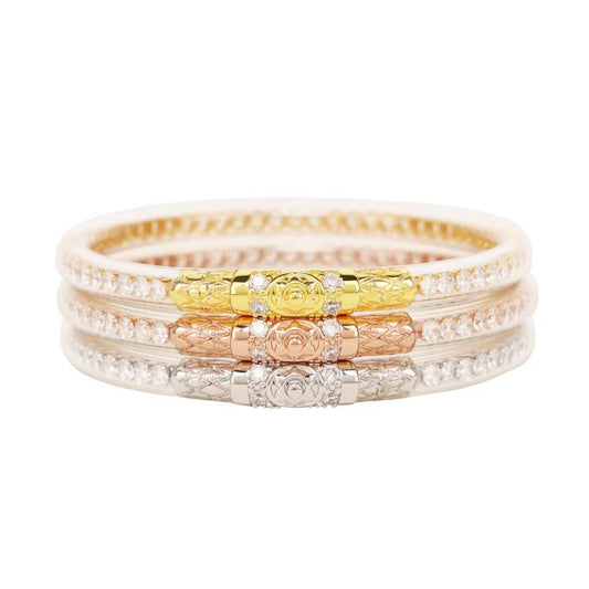 Three Queens All Weather Bangles - Clear Crystal BuDhaGirl
