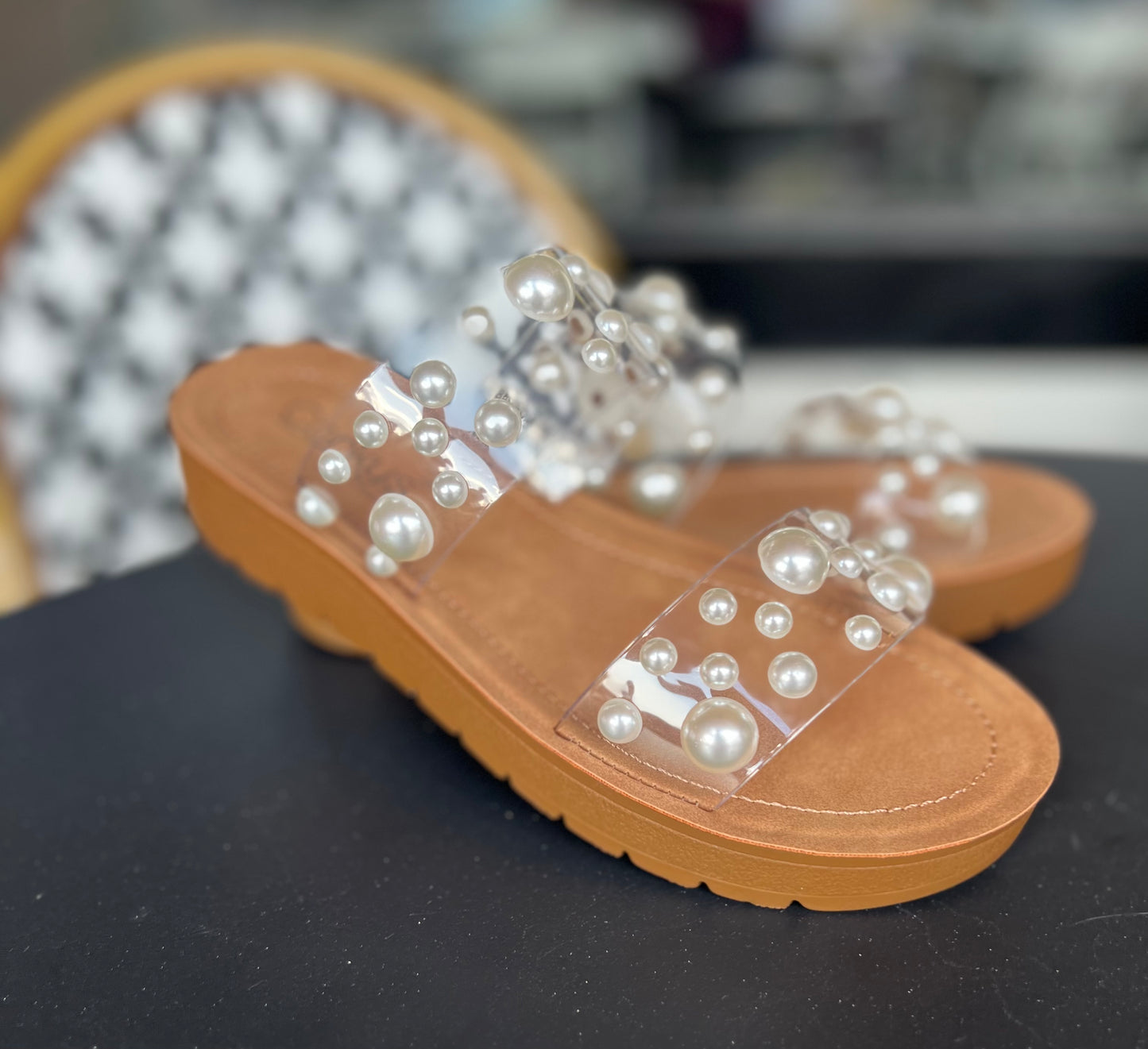 Clear Bad Romance Sandal By Corkys