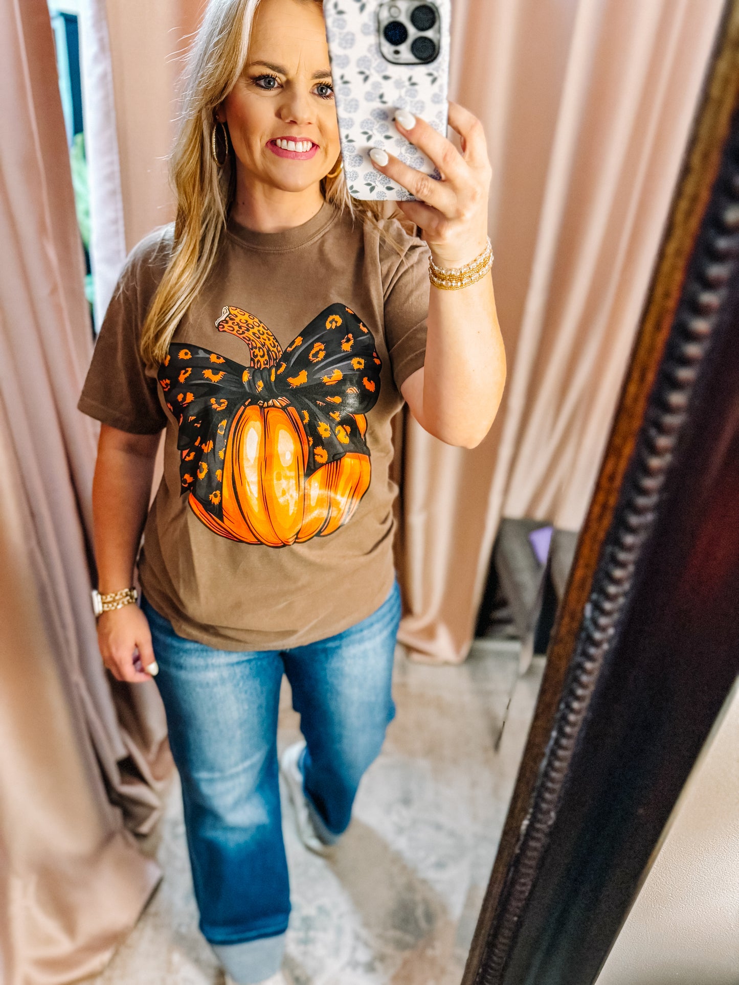 Leopard Pumpkin Espresso Tee