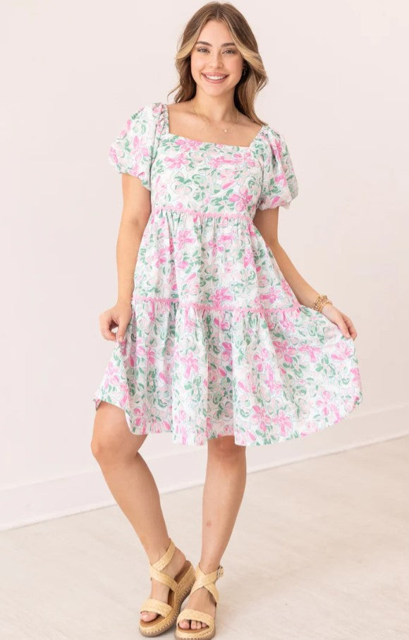Floral Scallop Dress