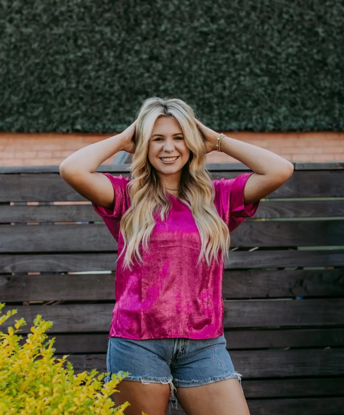 Pink Metallic Top