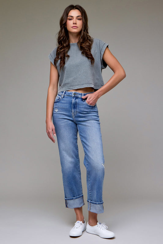 Downtown Denim Cuffed Jeans